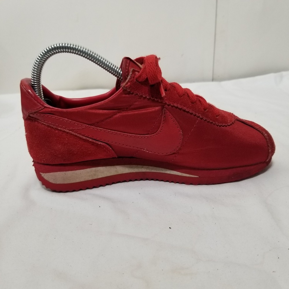 Vintage Nike Cortez Leather RED Suede Size 7.5 Republic Of Korea - Picture 8 of 16
